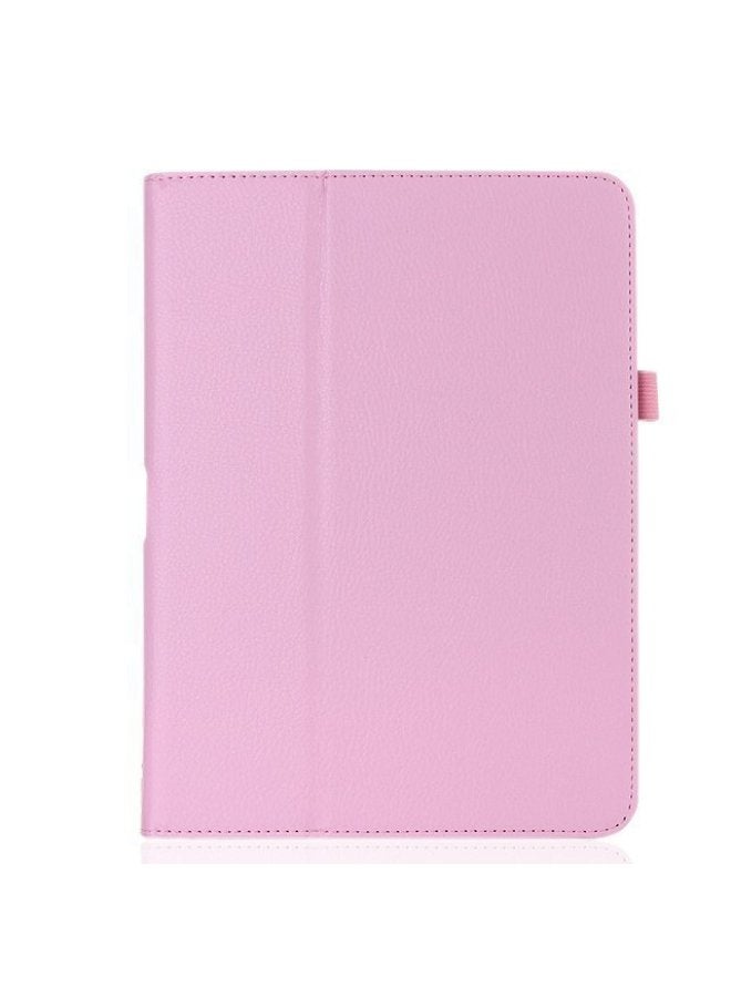 Two-fold Bracket For Ipad Pro11 Litchi Grain Leather Case 9.7 Air4 Mini6 Flat Protective Case-Color:Pink-Applicable Model:iPad Pro11 Inch 2018/2020/2021/2022/air4/5 10.9 - Image 1