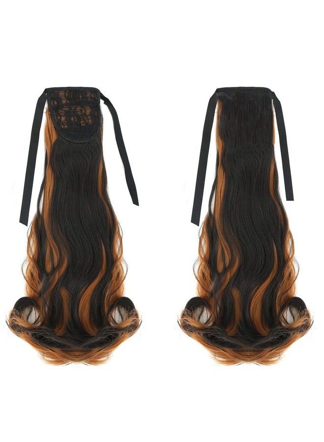 Paradise Curly Ribbon Ponytail Hair Extensions For Women And Girls Golden Highlights 140 Grams Pack Of 1 Pc - Image 5