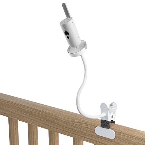 Koroao Clip Clamp Mount for Philips Avent Connected SCD973/37 /SCD923/26 /SCD921/26 Baby Monitor (White) - Image 1
