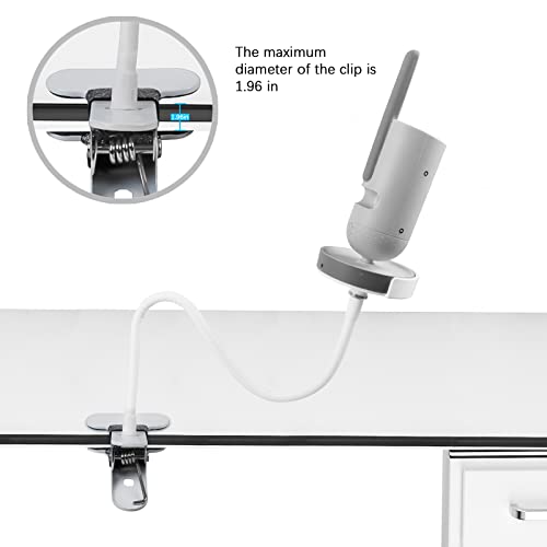 Koroao Clip Clamp Mount for Philips Avent Connected SCD973/37 /SCD923/26 /SCD921/26 Baby Monitor (White) - Image 3