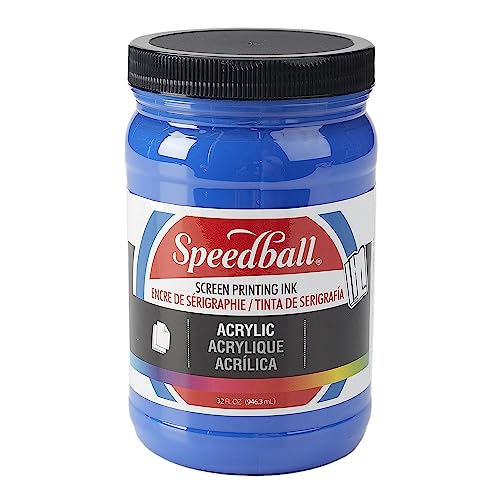 Speedball 004651 Acrylic Screen Printing Ink, 32 fl. oz, Ultramarine Blue - Image 3