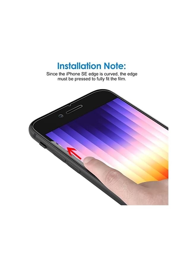 Jetech Screen Protector for iPhone SE 3 (2022 3rd Edition) 4.7-Inch, Tempered Glass Film, 3-Pack - Image 3