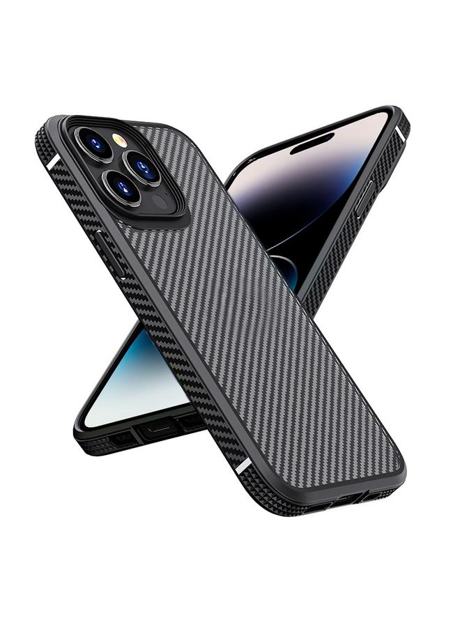 Case For iPhone 14 Pro Carbon Fiber Texture Shockproof PC + TPU Protective Phone Case