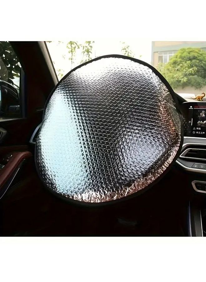 Universal Steering Wheel Sunshade Cover For Car Sun Protection Heat Fade - Image 5