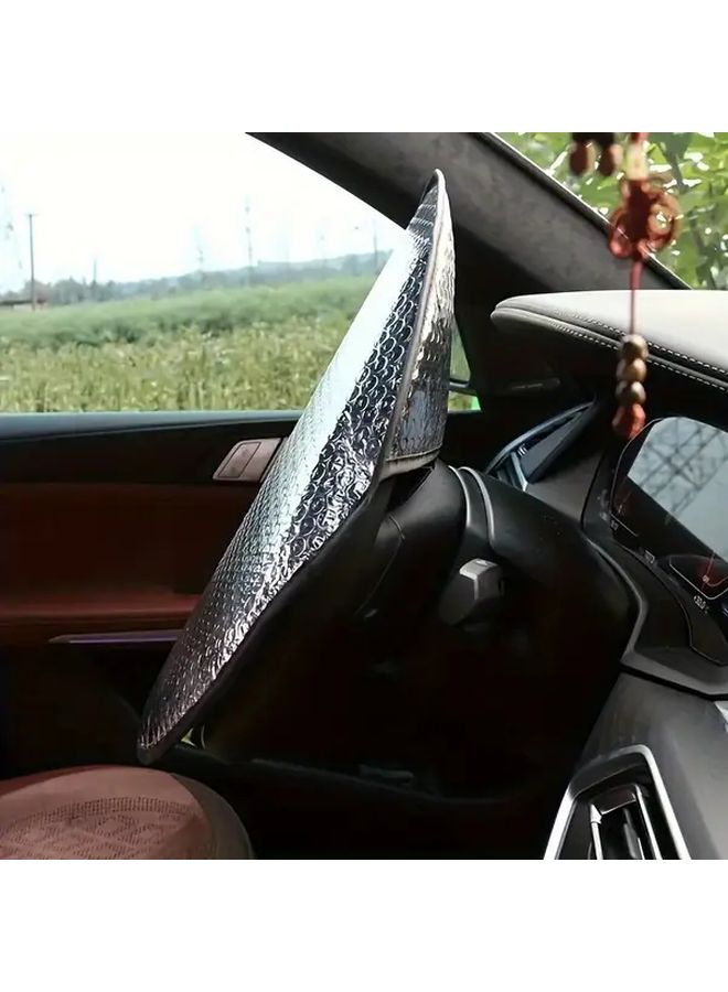 Universal Steering Wheel Sunshade Cover For Car Sun Protection Heat Fade - Image 2