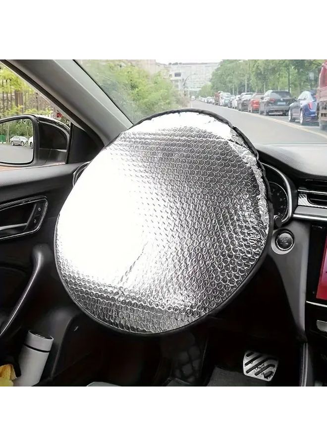 Universal Steering Wheel Sunshade Cover For Car Sun Protection Heat Fade - Image 1