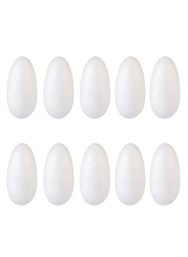 Amosfun 50 قطعة بيض رغوي أبيض لمشاريع الحرف اليدوية في عيد الفصح زينة بيض صلبة للأولاد والبنات للمهرجانات والمتعة العائلية - Image 1