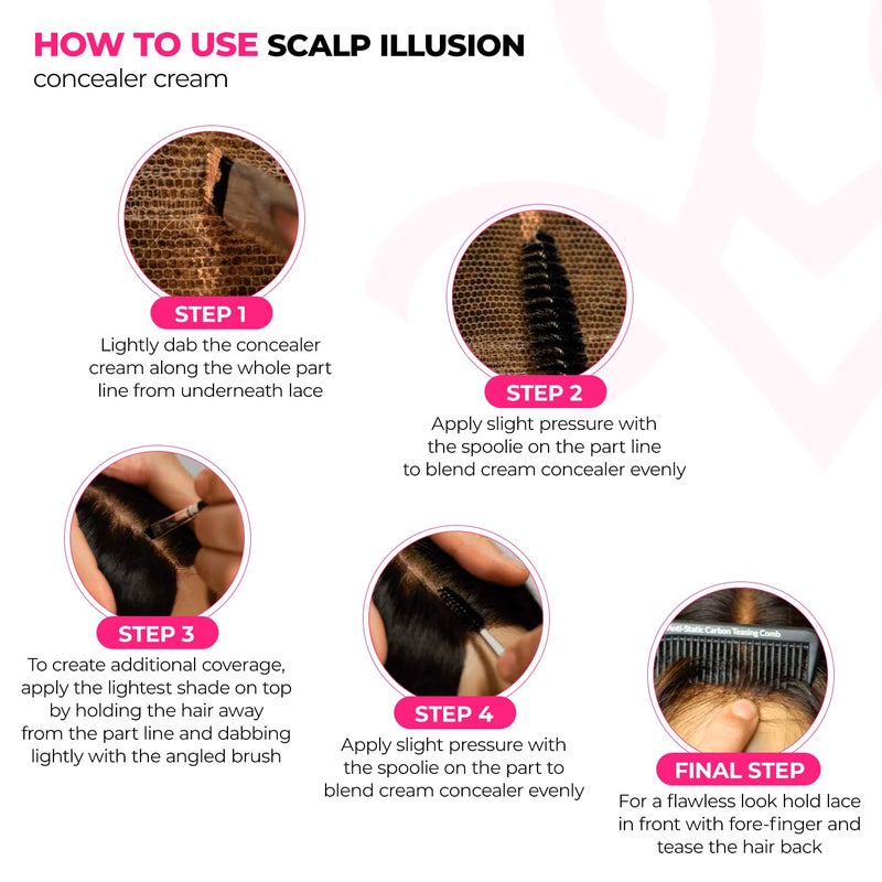 Milano Collection Wig Cream Knot Concealer Palette for Lace Wigs and Frontal Part and Hairline - Image 5