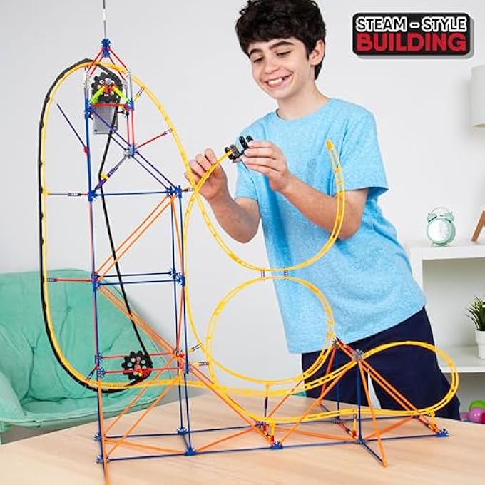 K'NEX BASIC FUN AMAZIN' 8 COASTER COLOURFUL CONSTRUCTION SET FOR BOYS AND GIRLS, 448 PIECE KIDS BUILDING SET FOR CHILDREN AGES 7+ 80216 - Image 3