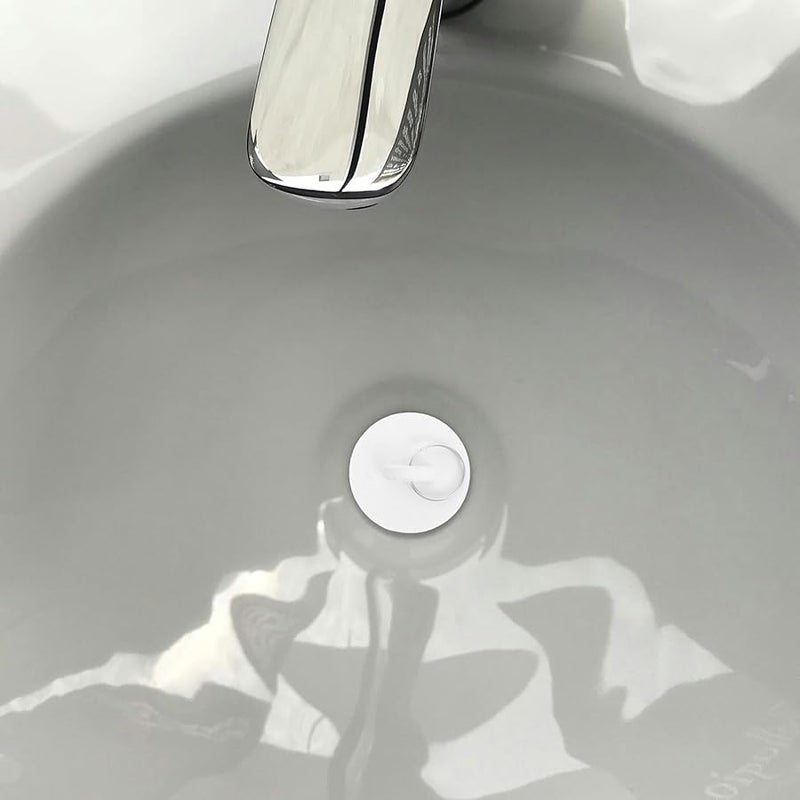 White Rubber Bathtub Drain Stopper with Pull Ring Leakproof Sink Plug for Bathroom Kitchen Laundry - Image 5