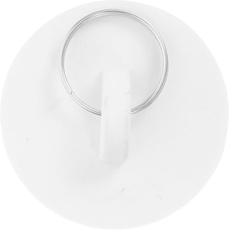 White Rubber Bathtub Drain Stopper with Pull Ring Leakproof Sink Plug for Bathroom Kitchen Laundry - Image 2