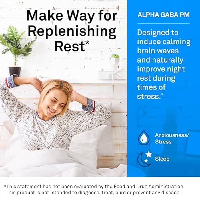 Neuroscience Alpha GABA PM - Sleep Aid for Adults with 5-HTP, Melatonin 3mg + L Theanine Supplement - Calming Botanical Blend for Stress Support, Brain Health & Relaxation (60 Capsules) - Image 3