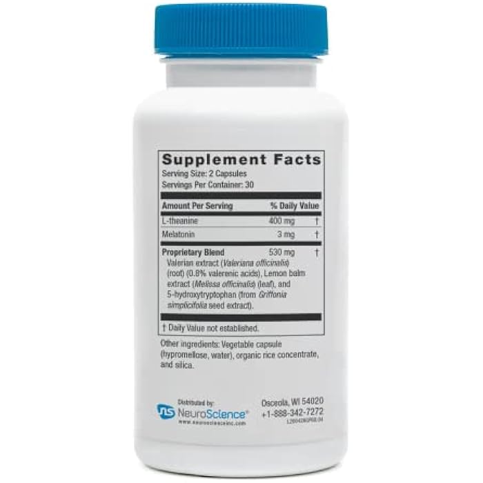 Neuroscience Alpha GABA PM - Sleep Aid for Adults with 5-HTP, Melatonin 3mg + L Theanine Supplement - Calming Botanical Blend for Stress Support, Brain Health & Relaxation (60 Capsules) - Image 2