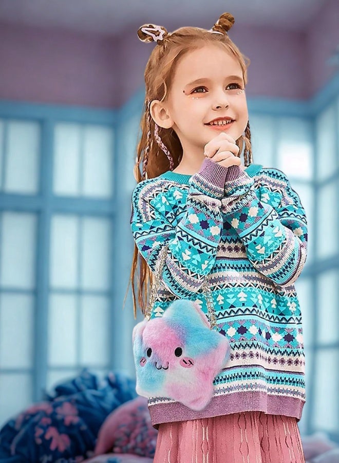 Girls’ Makeup Set with Plush Star Bag – Kids Safe Eye Shadow, Lipstick, Nail Polish, and Brush Kit – 18×11.5×9 cm - Image 4