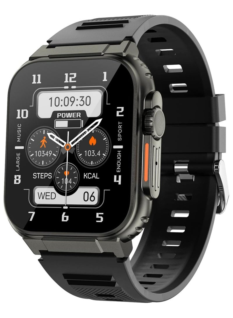 ibsun Smart Watch(Receive & Dial), 1.96" Screen IP68 Smart Watch for Men Women, SmartWatchs with Health Tracker/Fitness Tracker/Call/Text/AI Voice Assistant - Image 1