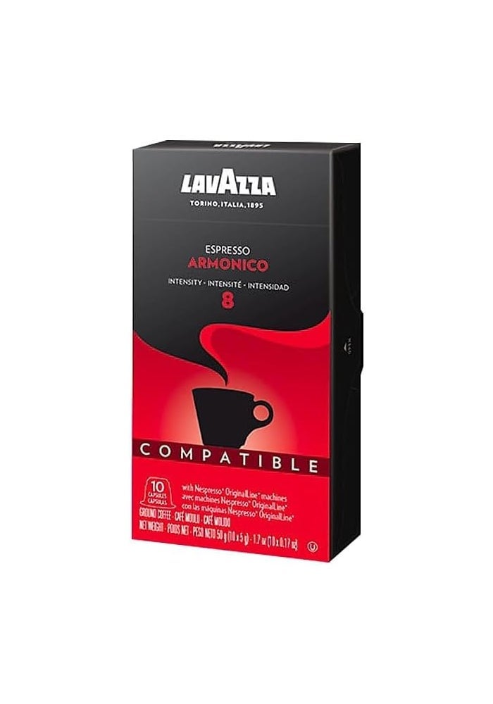 Lavazza Armonico Espresso Compatible Capsules - Dark Roast Coffee, 10 Count - Image 3
