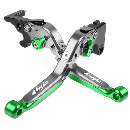 FREAXLL ZX6R ZX10R 2007-2016 Motocycle Brake Clutch Levers Set Foldable Extendable for Ninja ZX-6R ZX-10R Z1000 ZX636R ZX6RR Z1000SX Z750R NINJA1000 Tourer - Green - Image 3