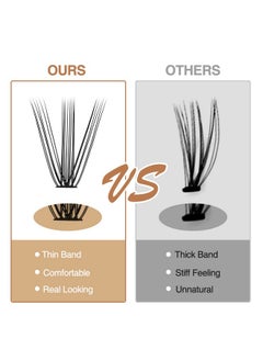 FinyDreamy FinyDreamy 240pcs Individual Lashes Extension, 20D Volume Mix Pack Cluster Lashes, 8-12mm Mix Lengths C Curl 0.07mm Thickness Professional Makeup Individual Cluster Lashes and Apply Under your Lashes  - Image 5