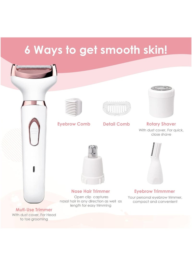 general Electric Razor, Shaver ,Trimmer for Women, 4 in 1 Painless Body Razors and Facial Hair Remover ,Rechargeable Hair Removal Kit for Face Body Leg Bikini Underarm Arm - Image 5