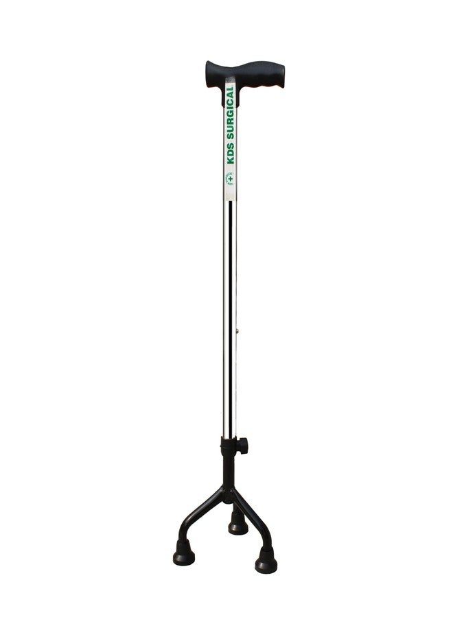 KDS SURGICAL عصا مشي جراحية ثلاثية الأرجل بقاعدة سوداء قابلة لتعديل الارتفاع من Kds Surgical - Image 1