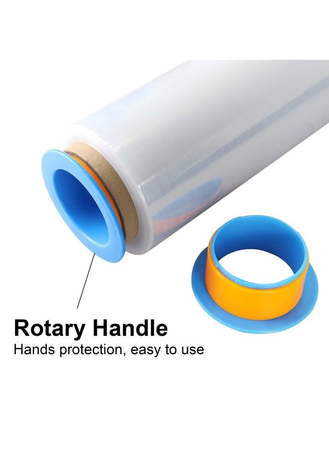 BOMEI PACK Clear Stretch Wrap Roll with Plastic Handle 18" x 1000 Feet 80 Gauge 4 Pack, Shrink Wrap Heavy Duty, Self-Adhering Plastic Wrap for Shipping, Moving - Image 4