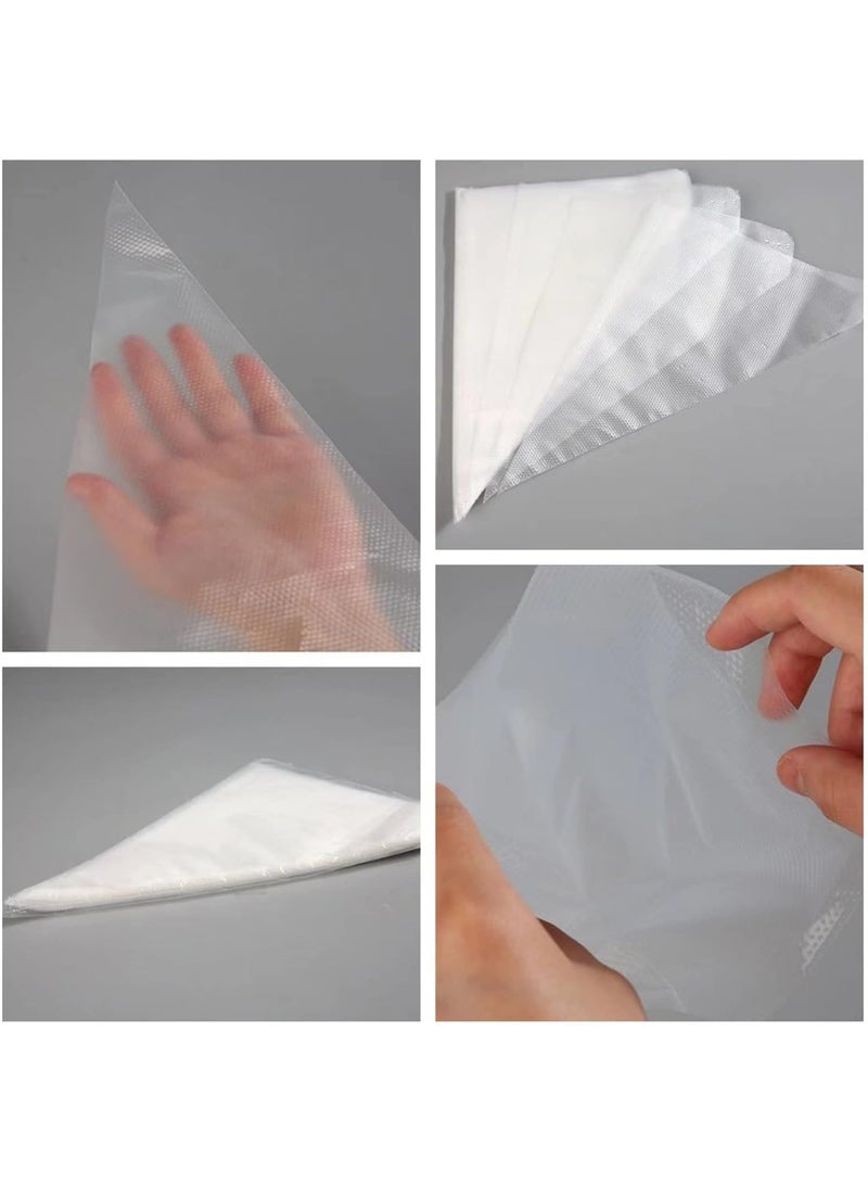 Disposable Piping Bags, 100 Pieces, Medium 20×30cm / 7.87×11.81in, Extra Strong Cake & Pastry Decorating Bags for Cream, Frosting, Cupcakes & Desserts - Image 2