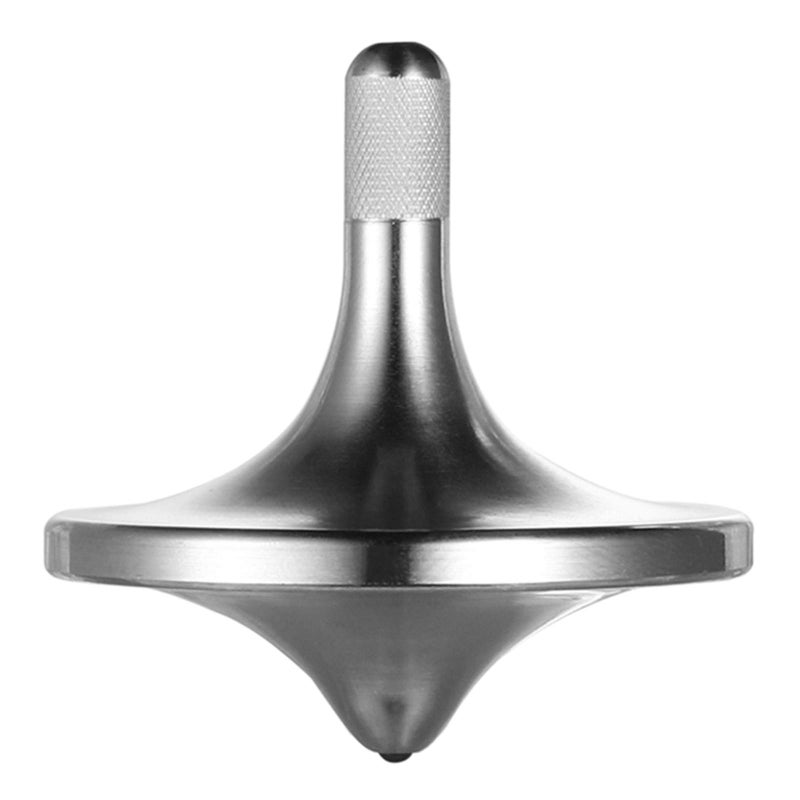 CHEETOP Stainless Steel Spinning Top Premium Exquisite Perfect Balance Well Made Metal Desk EDC Little Fidget Toy Spin Long Time Over 6 Minutes Great Value SilverMedium Diameter 29mm - Image 2