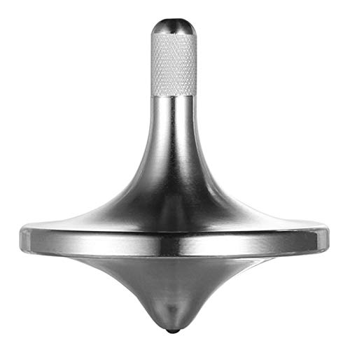 CHEETOP Stainless Steel Spinning Top Premium Exquisite Perfect Balance Well Made Metal Desk EDC Little Fidget Toy Spin Long Time Over 6 Minutes Great Value SilverMedium Diameter 29mm - Image 1