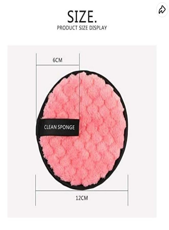 COSSESS Microfiber Reusable Makeup Removal Sponge Pads For Deep Cleansing Facial Make up Remover Wipes For Mascara Eye Shadow - (Pack of 1) - Image 2