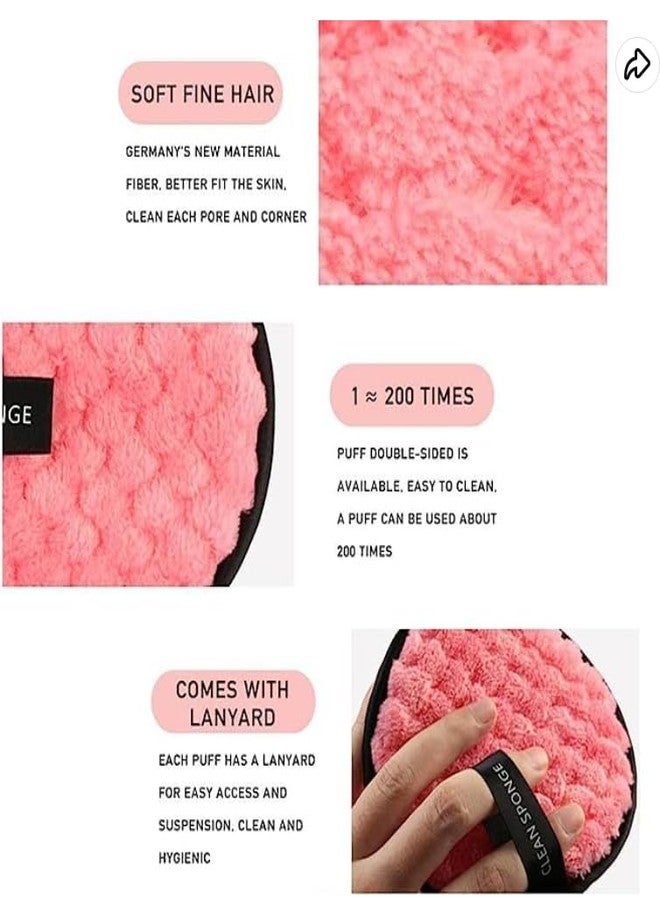 COSSESS Microfiber Reusable Makeup Removal Sponge Pads For Deep Cleansing Facial Make up Remover Wipes For Mascara Eye Shadow - (Pack of 1) - Image 3