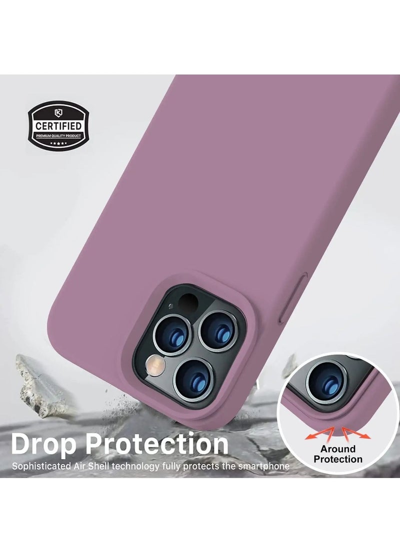Compatible with iPhone 14 Pro Max Case, Liquid Silicone Full Body Protective Case with [Anti-Scratch] [Soft Microfiber Lining] [Camera Protective] for iPhone 14 Pro Max 6.7 inch, Lavender Purple - Image 4
