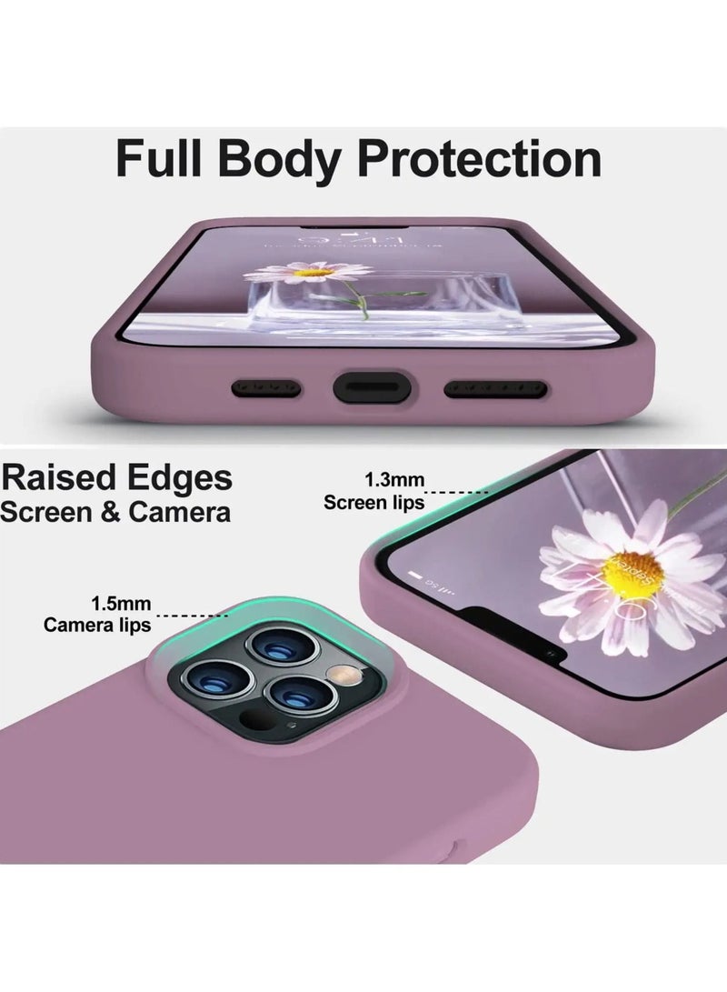 Compatible with iPhone 14 Pro Max Case, Liquid Silicone Full Body Protective Case with [Anti-Scratch] [Soft Microfiber Lining] [Camera Protective] for iPhone 14 Pro Max 6.7 inch, Lavender Purple - Image 2