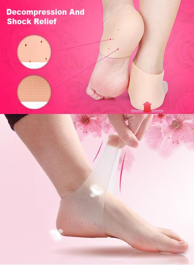 ZCM-HAPPY 3 Pairs Silicone Heel Protector Socks - Image 2