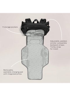 JuJuBe JuJuBe Modern Diaper Bag Backpack with Portable Changing Pad, Baby Stroller Straps, Large Travel Backpack for Boy or Girl, For Carrying Baby Bottles, Baby Wipes, Diapers, Pacifiers, Black  - Image 3