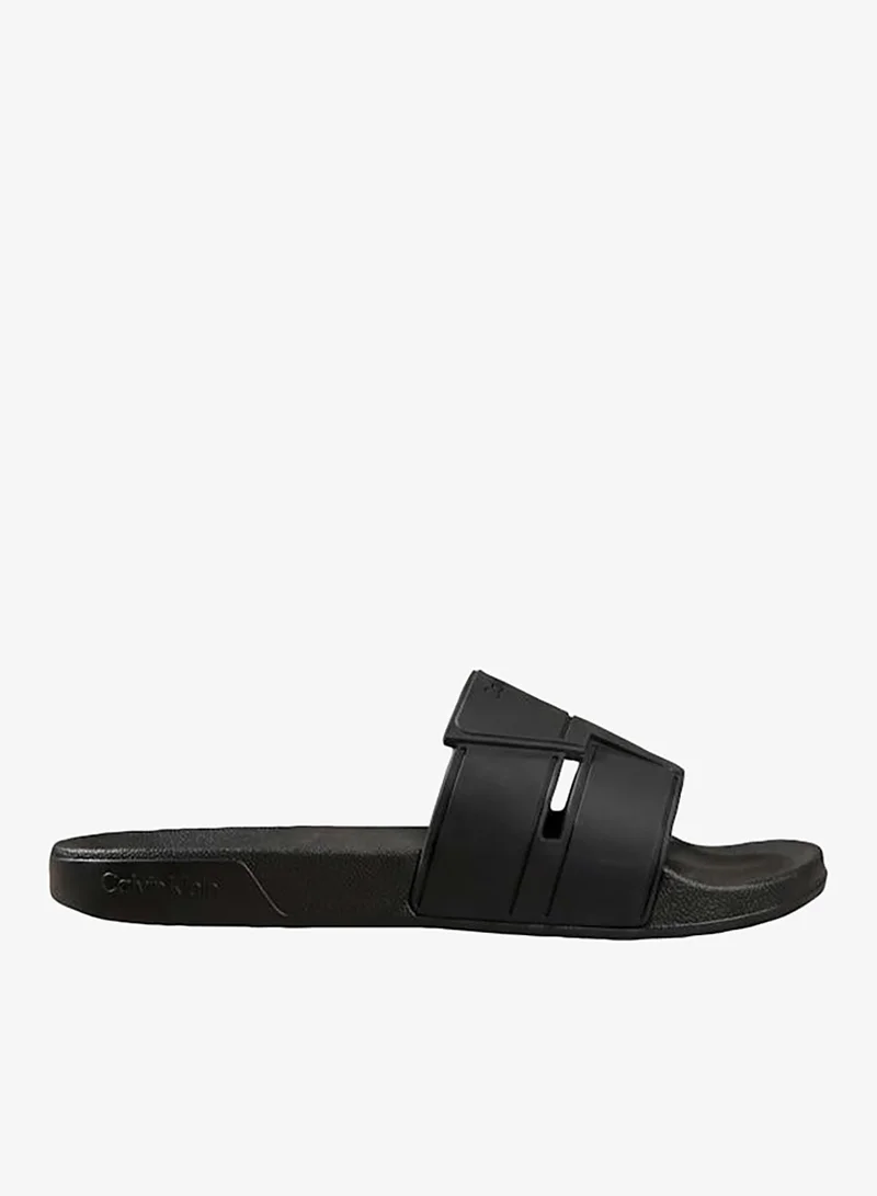 CALVIN KLEIN Triple Black Essential Double Slide Sandals for Men | Best Price UAE