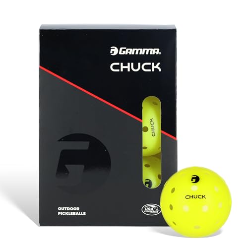Gamma Chuck Tournament Pickleballs for Outdoor Play Symmetrical 38Hole Design Meets USAPA Standards 6 Pack - Image 1