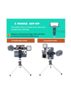Generic Plus Vlog Selfie Flip Mirror Mount, Applicable for iPhone and Mobile Phone, 360 Degree Flip Mirror fit for Sony A6 A7, Use for Horizontal, Vertical Video Filming Selfie Live-Streaming  - Image 4