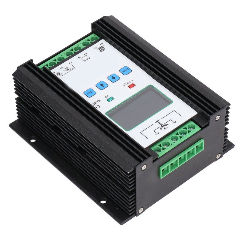 Wind Solar Hybrid Controller 600W 12V 24V Aluminum Alloy Digital Intelligent Control - PWM Charging Unloading Overcurrent Limiting Functions with LCD Display for Vertical Wind Turbines - Image 4