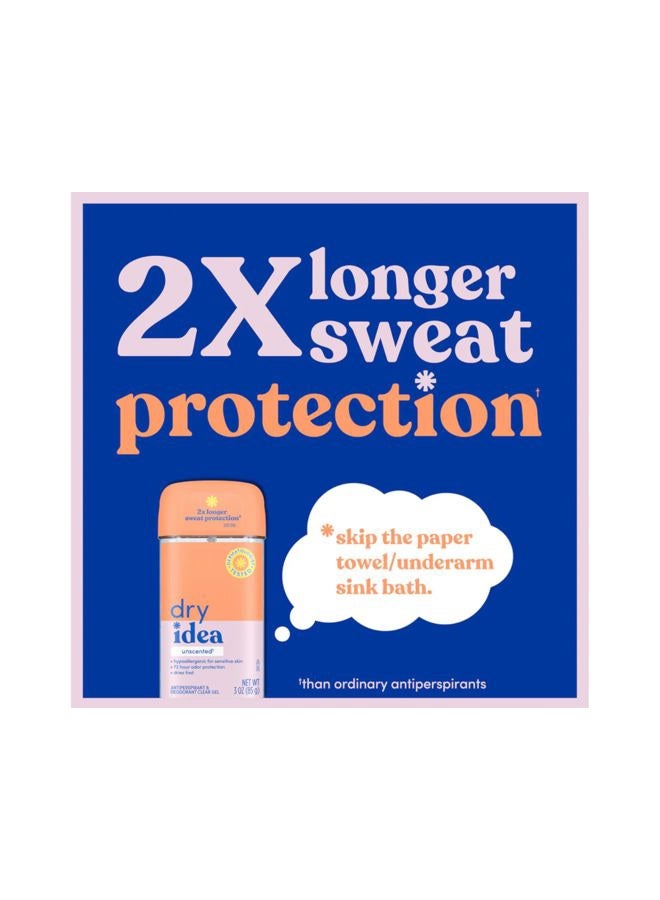Dry Idea Clr Gel Unscnted Size 3z Dry Idea Unscented Clear Gel Anti-Perspirant Deodorant 3oz - Image 5