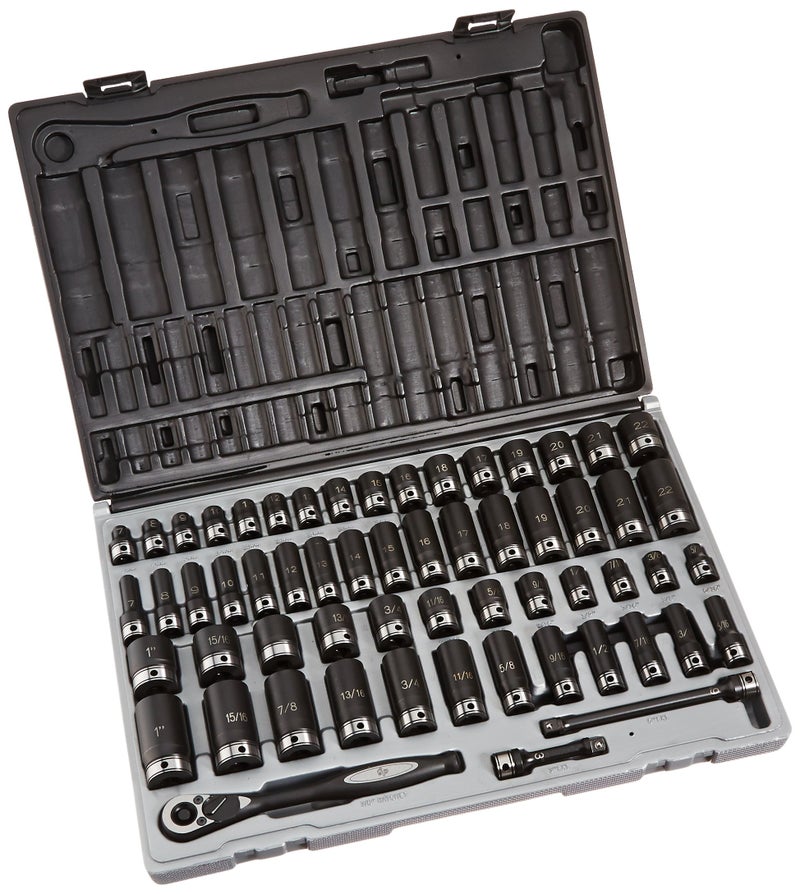 Grey Pneumatic 38 Dr 59pc Fract Metric DuoSocket Set 12