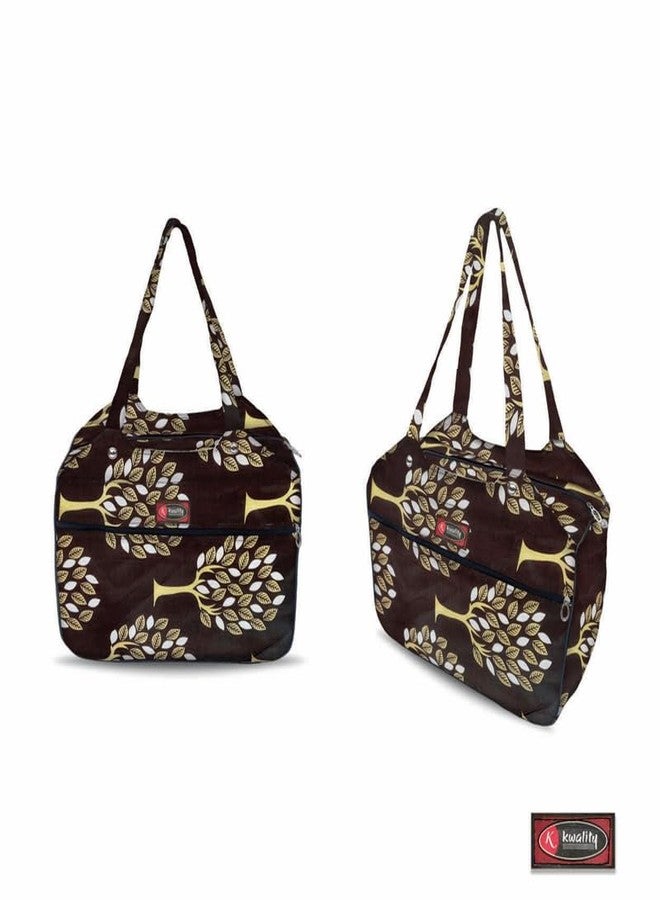 Temoli Tote Bags For Women Girls Handbag Zipper Large Capacity Fashion Bag for College Office,Trangle & Coffee,4 Pcs - Image 4