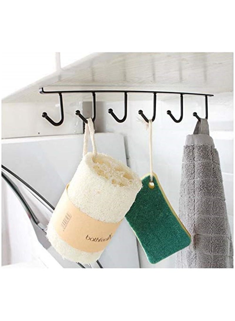 Multifunction Kitchen Storage Rack Cupboard Shelf Hanging Hook Wardrobe Organizer Holder - Image 3