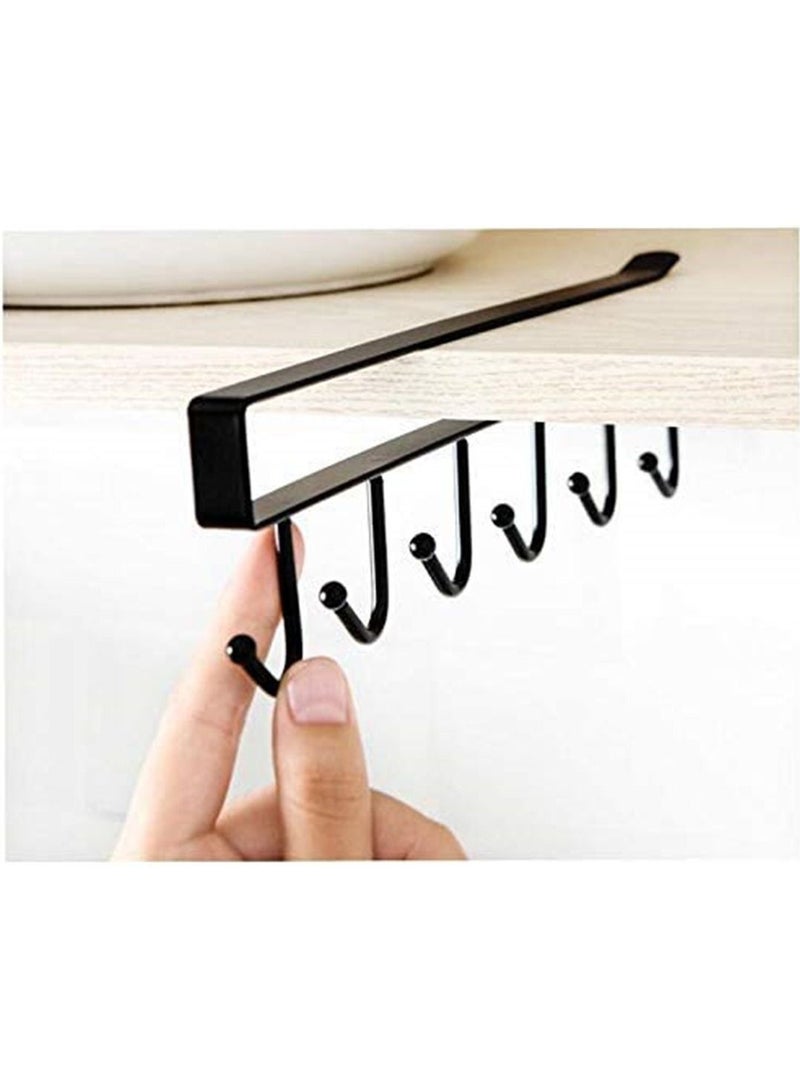Multifunction Kitchen Storage Rack Cupboard Shelf Hanging Hook Wardrobe Organizer Holder - Image 2