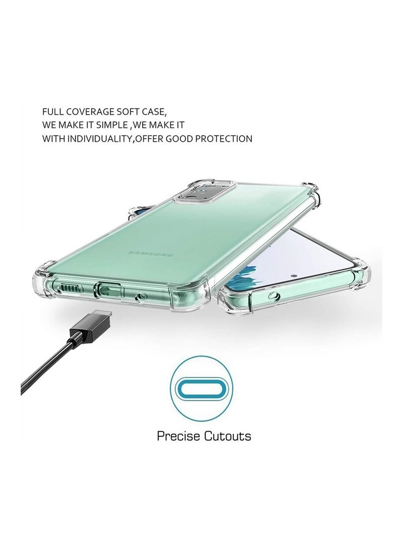 Rock Pow Galaxy S20 FE 5G Case Clear Transparent Reinforced Corners TPU Shock-Absorption Flexible Cell Phone Cover for Samsung Galaxy S20 FE 5G(Clear) - Image 5