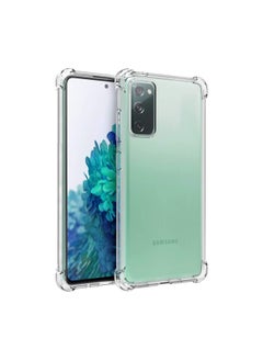 Rock Pow حافظة هاتف جالاكسي S20 FE 5G شفافة وجوانب معززة من مادة TPU غطاء هاتف خلوي مرن ممتص للصدمات لهاتف سامسونج جالاكسي S20 FE 5G (شفاف)  - Image 1