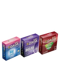 Dada Dada Condoms Big Dotted/Delay/Dotted & Ribbed 3's  - Image 2