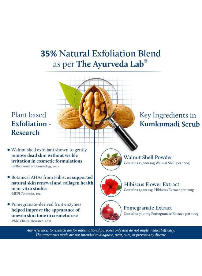 Blue Nectar مقشر الوجه بالزعفران لبشرة متألقة من مقشر الوجه | زيت كُمكُمادي العشبي اللطيف لإزالة تان البشرة المتعرضة للشمس (16 عشبة، 50غ) - Image 4