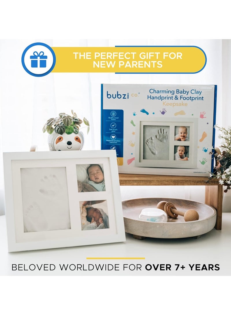 ORiTi Baby Handprint and Footprint Makers Kit Keepsake For Newborn Boys & Girls, Baby Girl Gifts & Baby Boy Gifts, Personalized Baby Shower Gifts, Memory Art Picture Frames for Baby Registry, Nursery Decor - Image 2