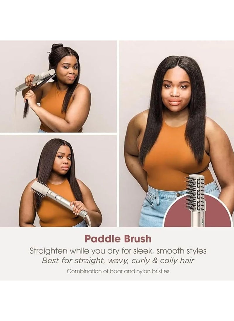 Shark - Shark FlexStyle Air Styling & Drying System, Powerful Hair Blow Dryer & Multi-Styler With Auto-Wrap Curlers, Curl-Defining Diffuser, Oval Brush, & Concentrator Attachment, Stone (Silk), HD441SLME - Image 1