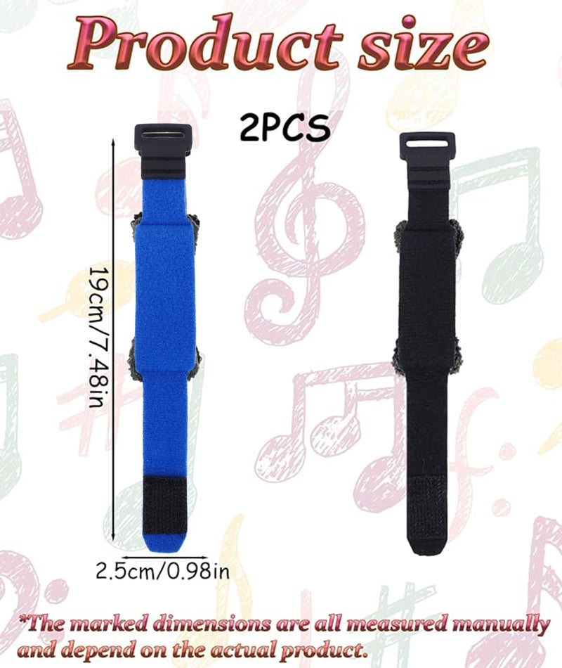 INOCEAN 2PCS Fret Wrap, Guitar String Muter Accessory, Black Or Blue Option, Designed For Smooth Performance, Ideal For Music And Guitar Practice, Single Piece Included - Image 2